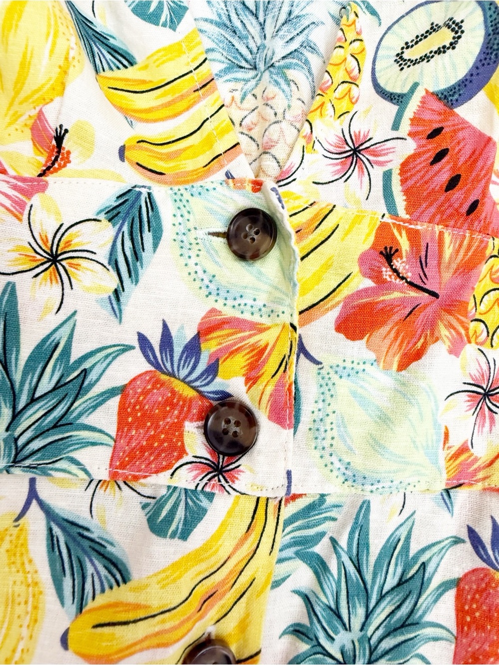 Marine Layer Camila Romper Floral Fruit Tropical Print - Picture 13 of 16
